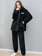 Women Hooded Pajamas Two Piece Set